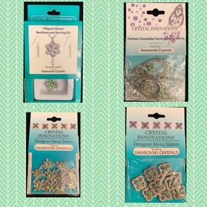 A bundle of Green Swarovski Crystals Components